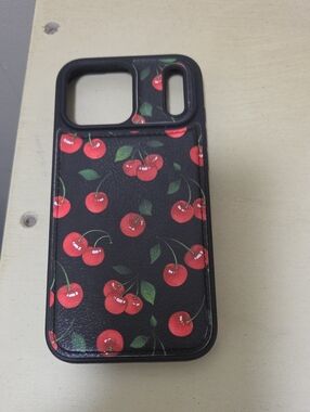 Black Cherry Print IPhone 17 Pro Max Case